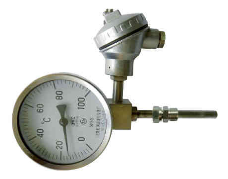帶熱電偶（熱電阻）雙金屬溫度計